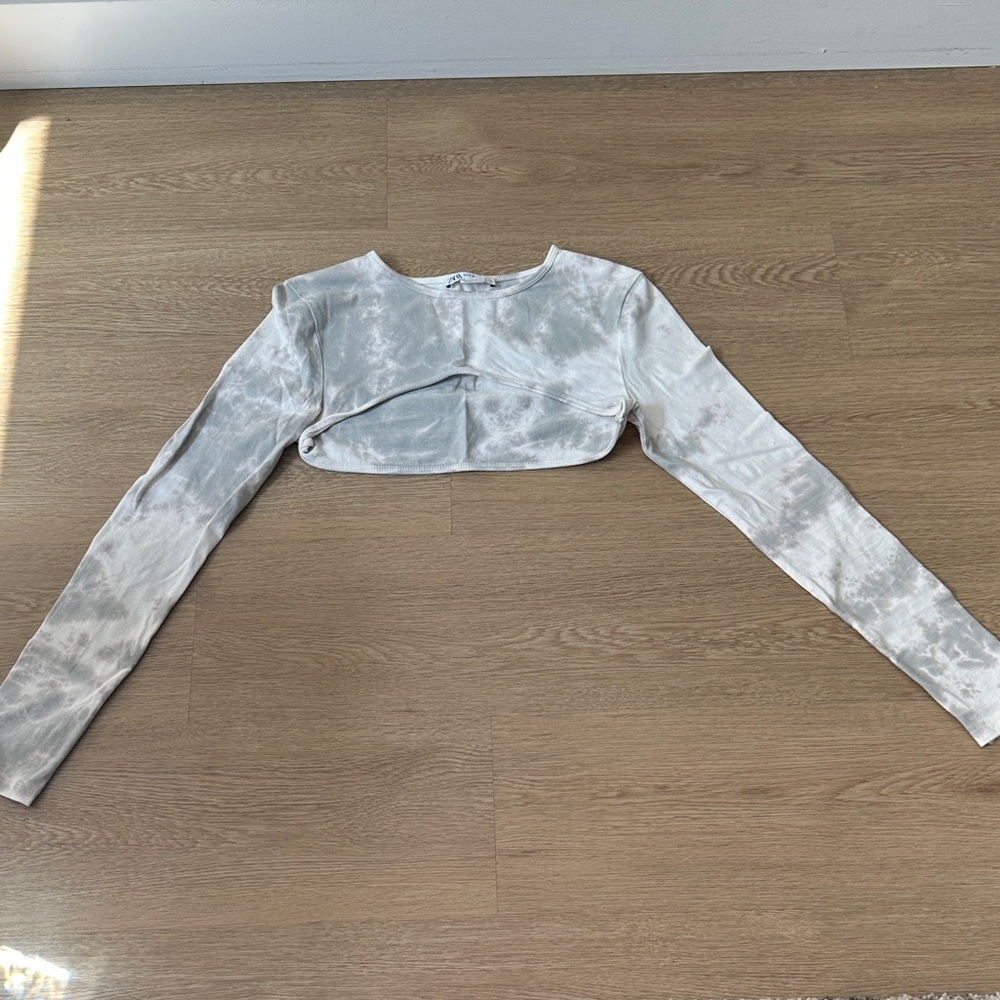 Zara Tie-Dye Cropped Long Sleeve
